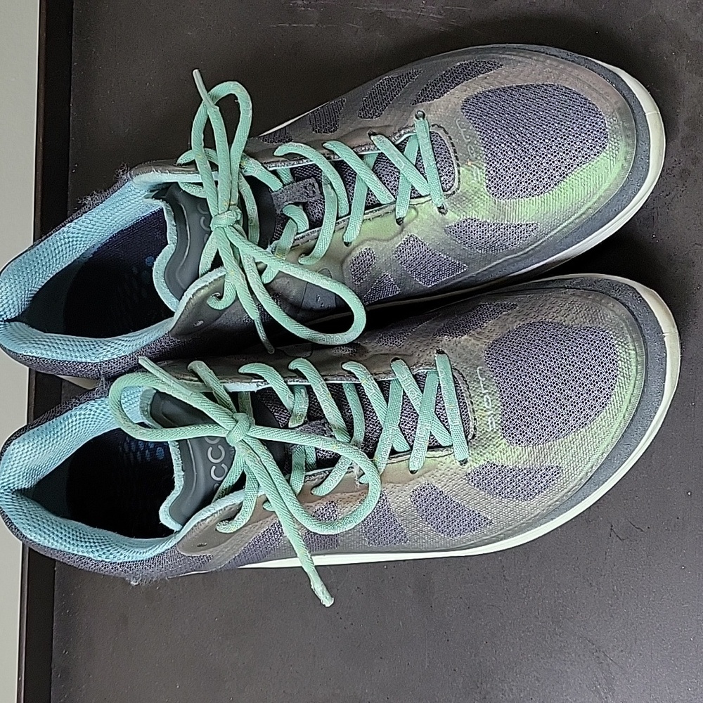 Ecco Biom Performace‎ Athletic Sneaker Blue Green Color Women Size 6